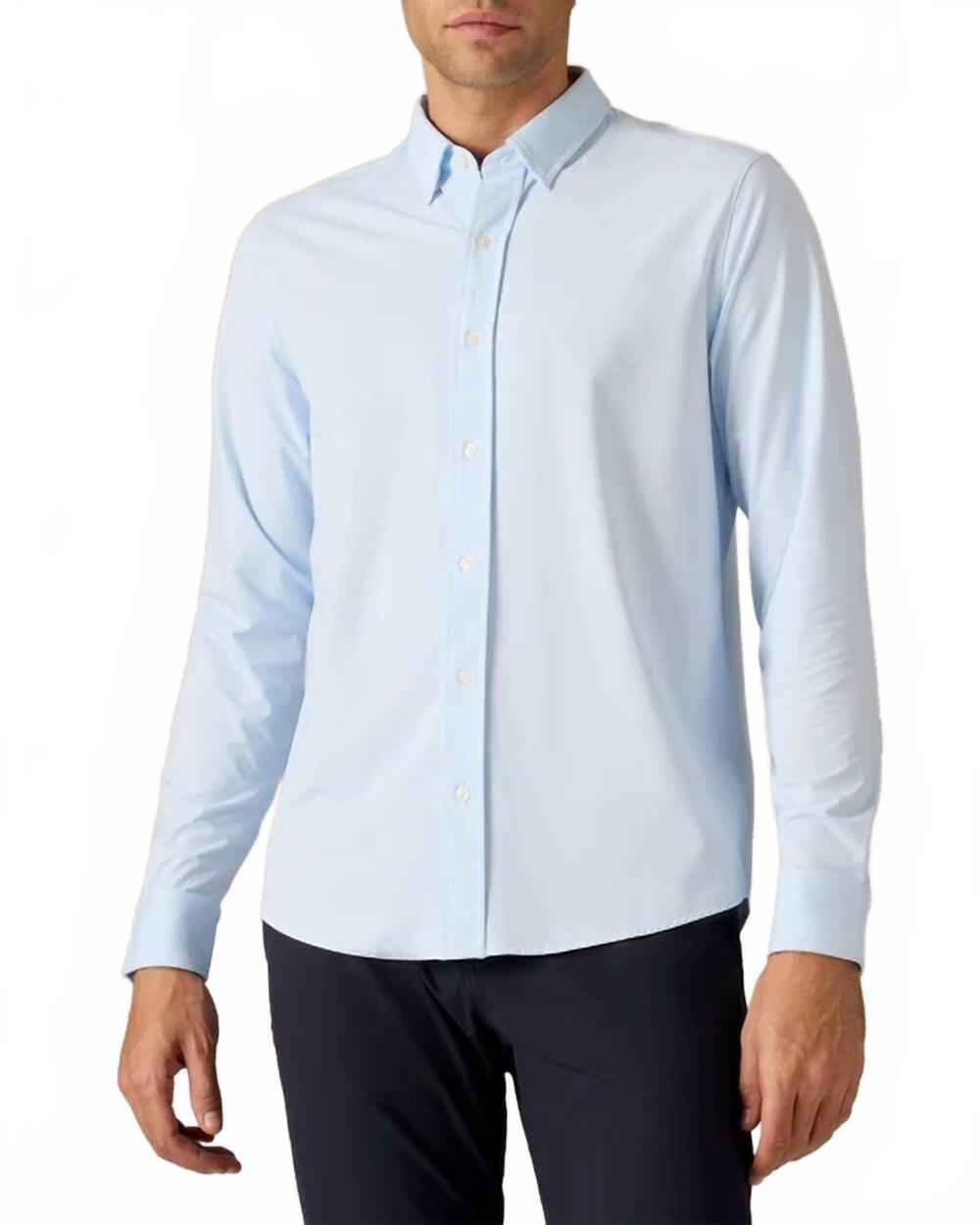 NEW RHONE commuter shirt in blue stripe